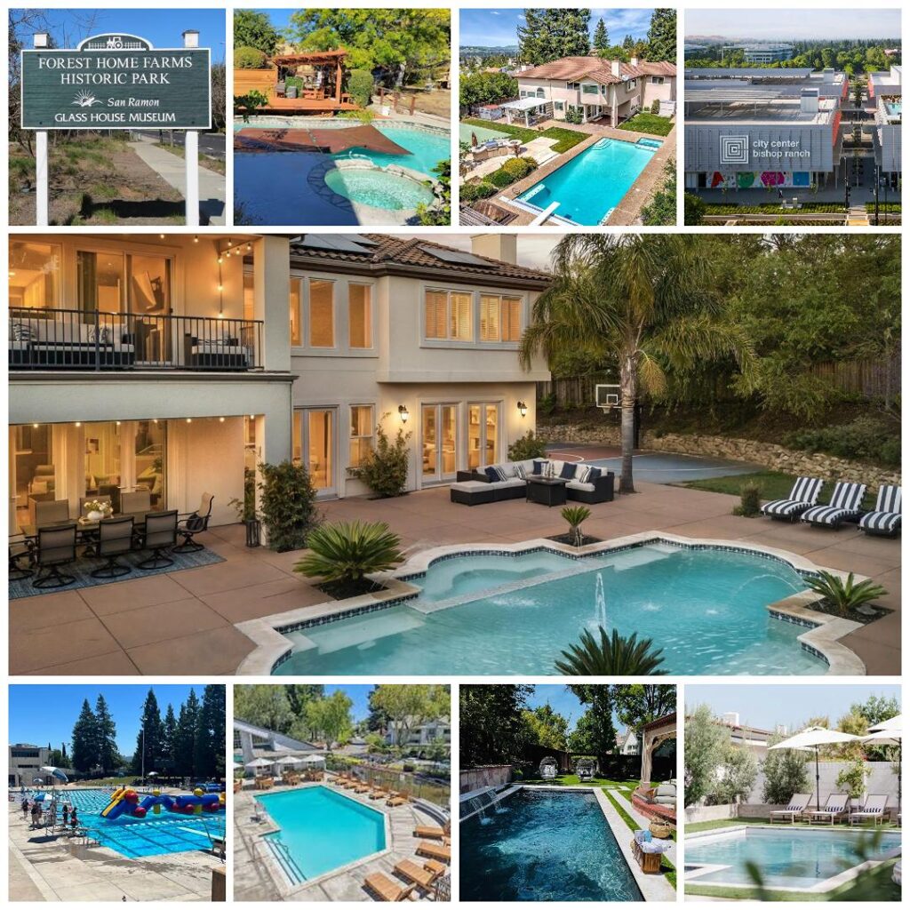 Pool Service San Ramon CA - Wrigley's Pool Co. - Wrigley's Pool Co. Pool service in San Ramon CA by Wrigley's Pool Co, with San Ramon landmarks including the San Ramon Olympic Pool & Aquatic Center, Forest Home Farms Historic Park and City Center Bishop Ranch