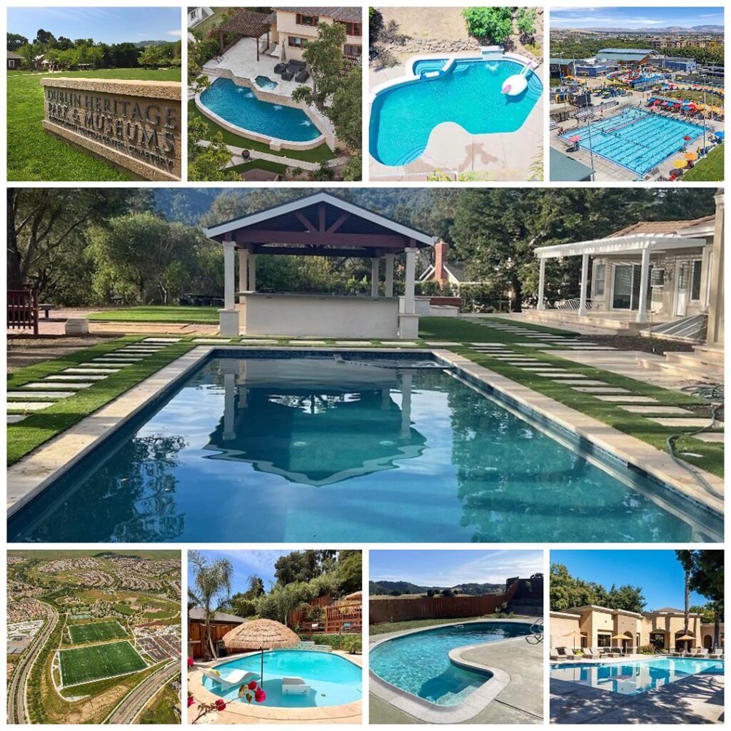 Pool service in Dublin CA by Wrigleys Pool Co - Wrigley's Pool Co. - Wrigley's Pool Co. Pool service in Dublin CA by Wrigley's Pool Co, with Dublin landmarks including The Wave at Emerald Glen Park, Dublin Heritage Park and Fallon Sports Park